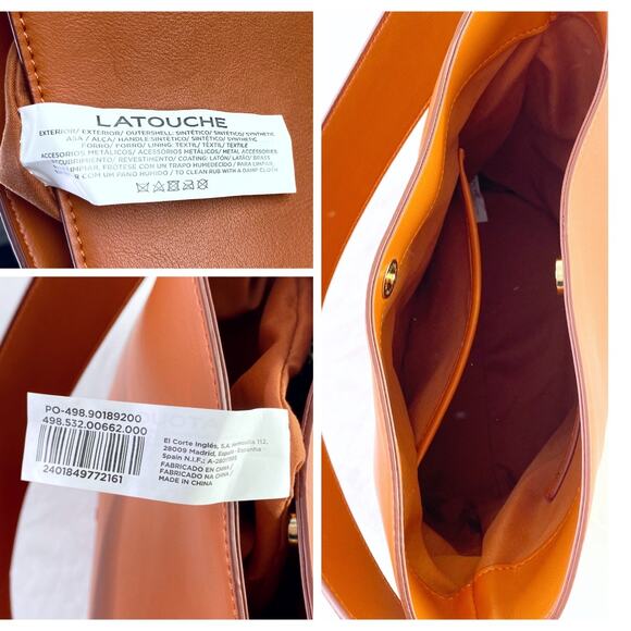 Latouche Burnt Sienna Braided Seam Shoulder Bag - Picture 10 of 10
